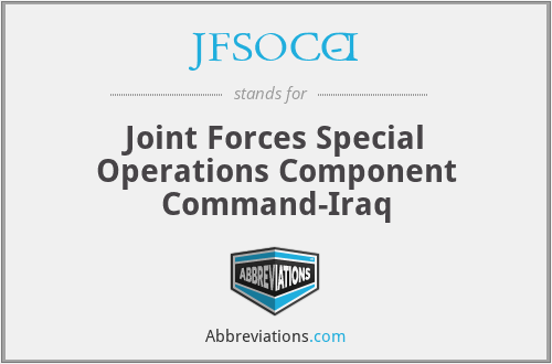 JFSOCC-I - Joint Forces Special Operations Component Command-Iraq