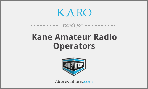 KARO - Kane Amateur Radio Operators