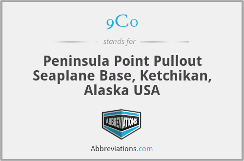 9C0 - Peninsula Point Pullout Seaplane Base, Ketchikan, Alaska USA