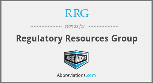 RRG - Regulatory Resources Group
