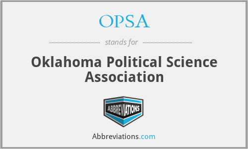 OPSA - Oklahoma Political Science Association