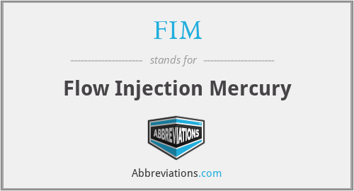 FIM - Flow Injection Mercury