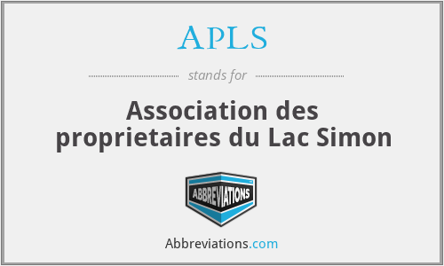 APLS - Association des proprietaires du Lac Simon
