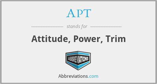 APT - Attitude, Power, Trim