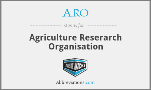 ARO - Agriculture Reserarch Organisation