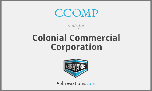CCOMP - Colonial Commercial Corporation