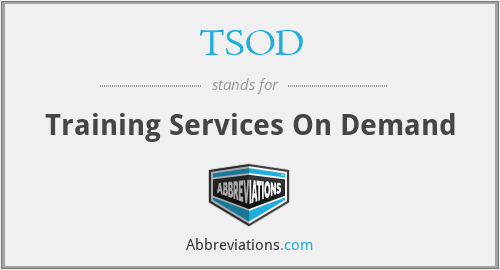 TSOD - Training Services On Demand