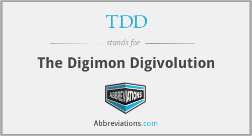 TDD - The Digimon Digivolution