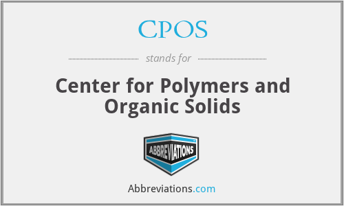 CPOS - Center for Polymers and Organic Solids