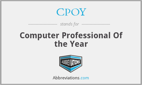 CPOY - Computer Professional Of the Year