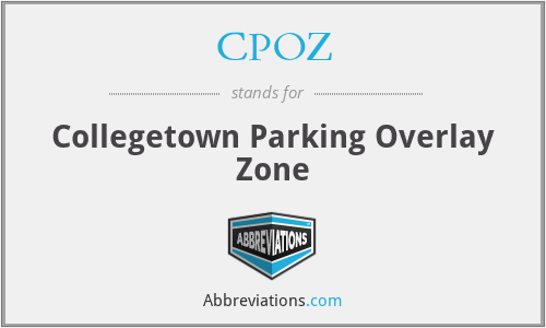 CPOZ - Collegetown Parking Overlay Zone
