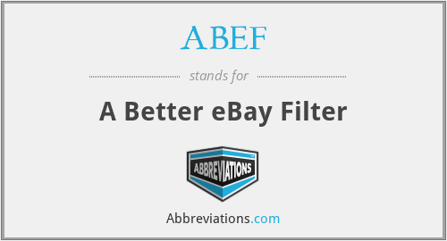 ABEF - A Better eBay Filter