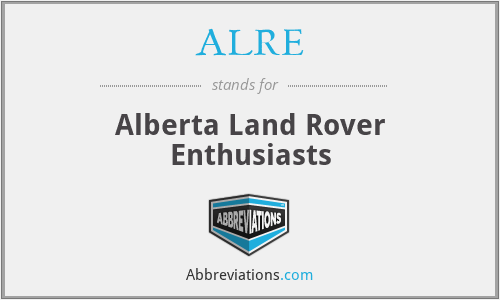 ALRE - Alberta Land Rover Enthusiasts