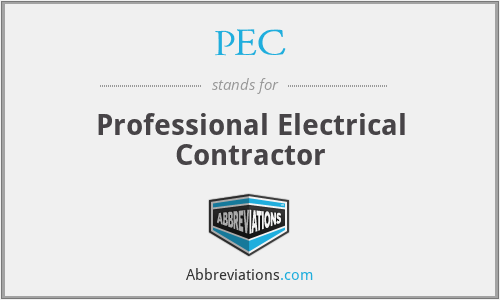 PEC - Professional Electrical Contractor