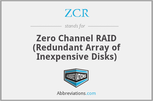 ZCR - Zero Channel RAID (Redundant Array of Inexpensive Disks)