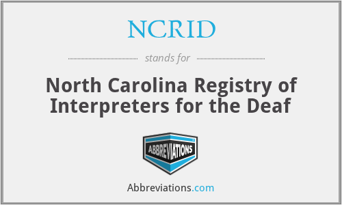 NCRID - North Carolina Registry of Interpreters for the Deaf