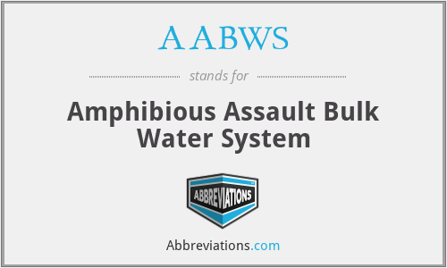 AABWS - Amphibious Assault Bulk Water System