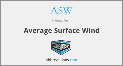 ASW - Average Surface Wind