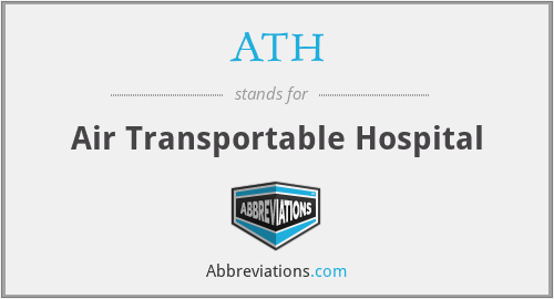 ATH - Air Transportable Hospital