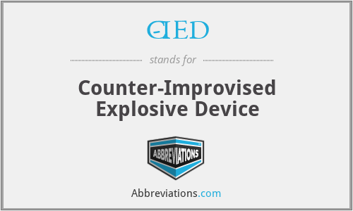 C-IED - Counter-Improvised Explosive Device