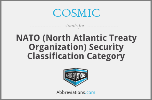 COSMIC - NATO (North Atlantic Treaty Organization) Security Classification Category