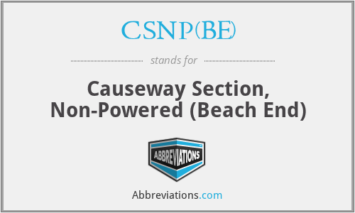CSNP(BE) - Causeway Section, Non-Powered (Beach End)