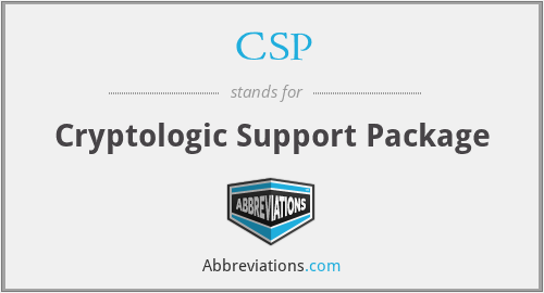 CSP - Cryptologic Support Package