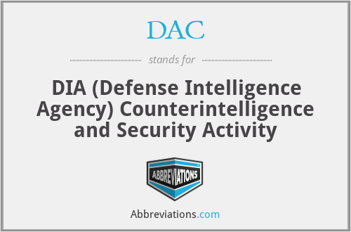 DAC - DIA (Defense Intelligence Agency) Counterintelligence and Security Activity