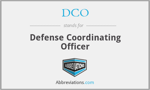 DCO - Defense Coordinating Officer
