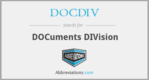 DOCDIV - DOCuments DIVision