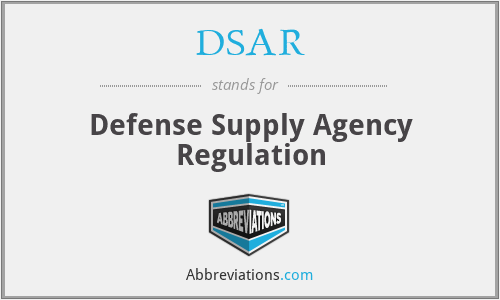 DSAR - Defense Supply Agency Regulation