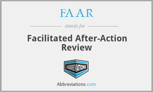 FAAR - Facilitated After-Action Review