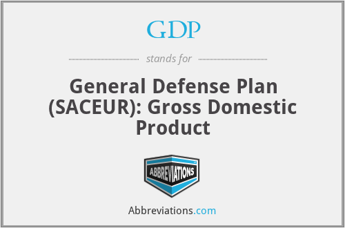 GDP - General Defense Plan (SACEUR): Gross Domestic Product