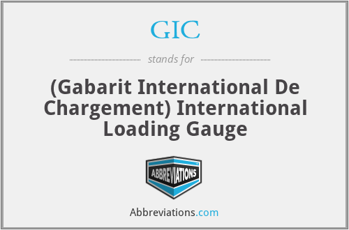 GIC - (Gabarit International De Chargement) International Loading Gauge