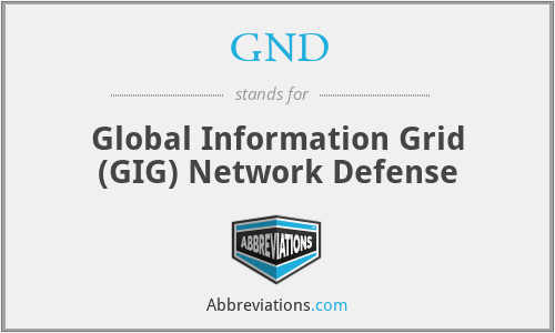 GND - Global Information Grid (GIG) Network Defense