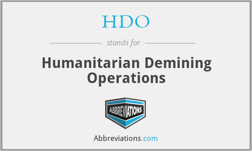 HDO - Humanitarian Demining Operations