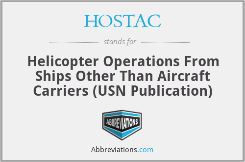 HOSTAC - Helicopter Operations From Ships Other Than Aircraft Carriers (USN Publication)