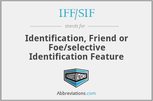 IFF/SIF - Identification, Friend or Foe/selective Identification Feature