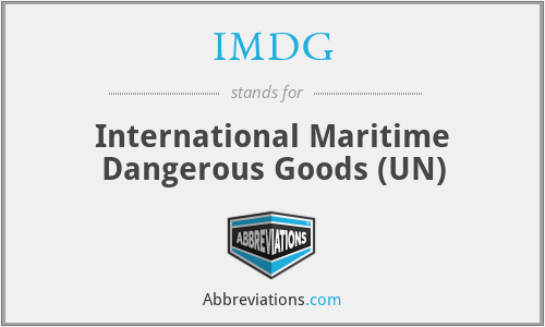 IMDG - International Maritime Dangerous Goods (UN)