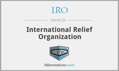 IRO - International Relief Organization