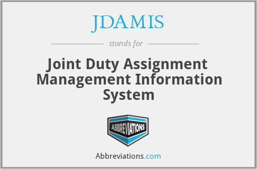 JDAMIS - Joint Duty Assignment Management Information System