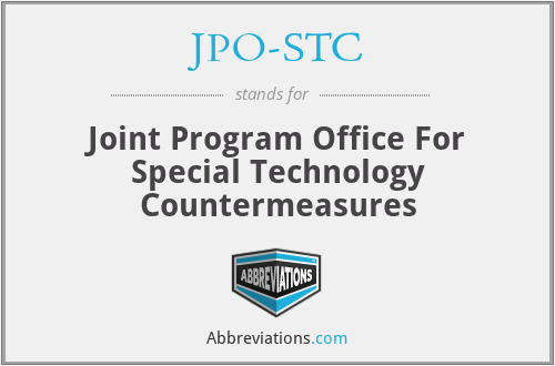 JPO-STC - Joint Program Office For Special Technology Countermeasures
