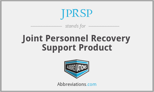 JPRSP - Joint Personnel Recovery Support Product