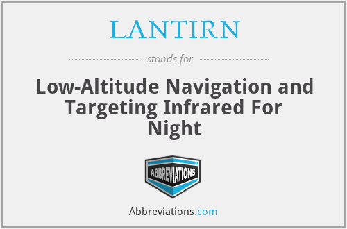 LANTIRN - Low-Altitude Navigation and Targeting Infrared For Night