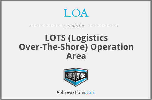 LOA - LOTS (Logistics Over-The-Shore) Operation Area