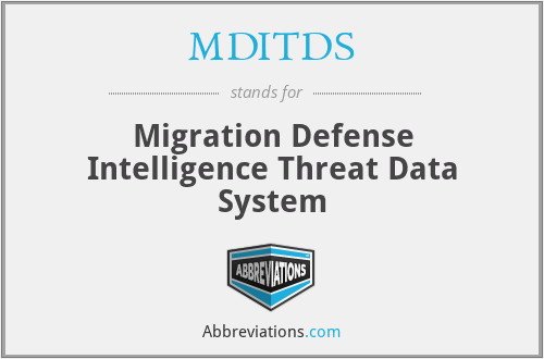 MDITDS - Migration Defense Intelligence Threat Data System