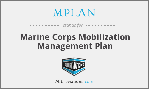 MPLAN - Marine Corps Mobilization Management Plan