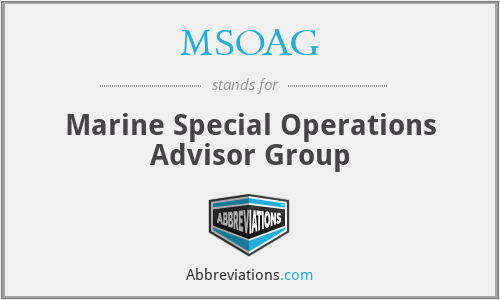 MSOAG - Marine Special Operations Advisor Group