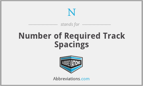 N - Number of Required Track Spacings