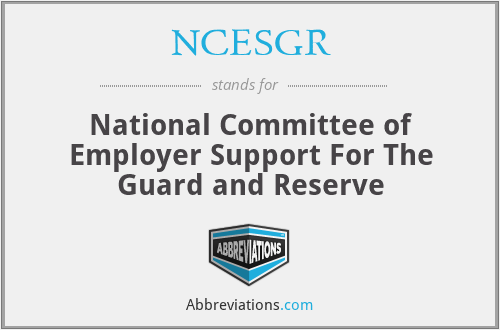 NCESGR - National Committee of Employer Support For The Guard and Reserve